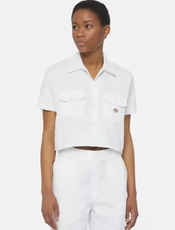 Women Dickies Work Shirts|Shirts*Cropped Short Sleeve Work Shirt