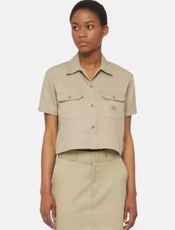 Women Dickies Shirts|Work Shirts*Cropped Short Sleeve Work Shirt